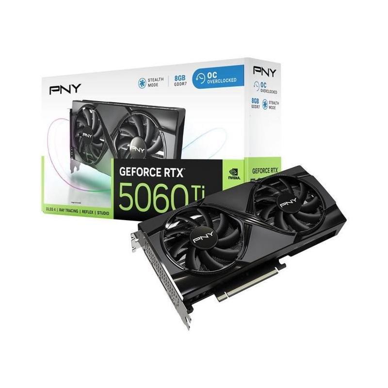 PNY GeForce RTX™ 5060 Ti - 8GB - Overclocked Dual Fan DLSS 4