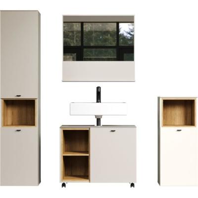 Ensemble Salle de bain Cachemire - Colonne + Miroir + Meuble - L180cm