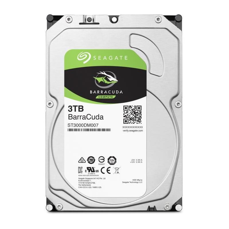 Disque dur Interne Seagate BarraCuda 3To - Performances rapides