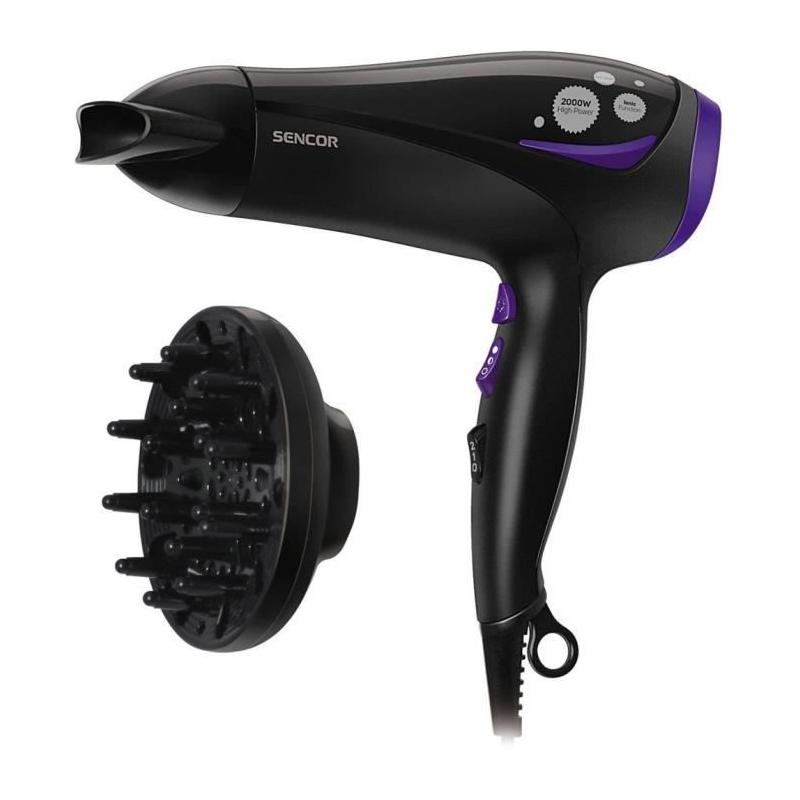 Sèche-cheveux ionique SENCOR - Puissant 2000 W - Noir