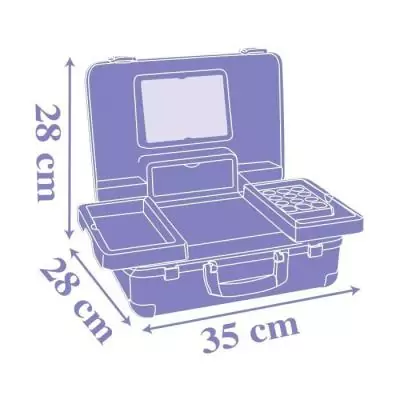 Valise beauté Reine des Neiges pour coiffure, onglerie et maquillage Valise beauté Reine des Neiges pour coiffure, onglerie et maquillage