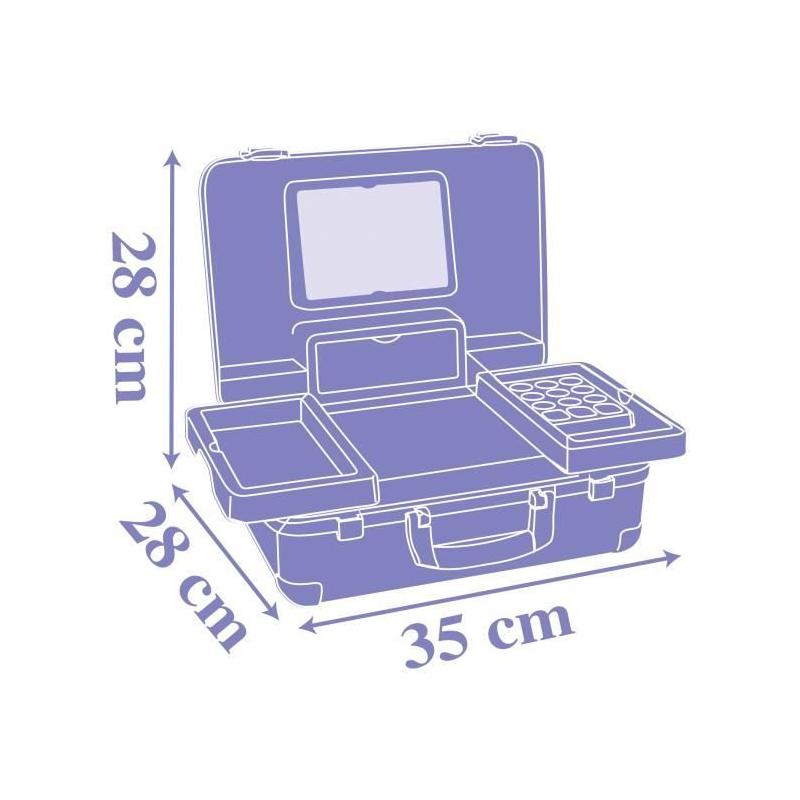 Valise beauté Reine des Neiges pour coiffure, onglerie et maquillage