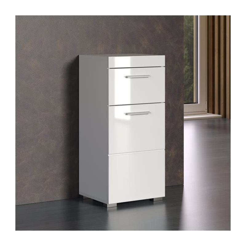 Meuble bas salle de bain blanc L - H - P : 37 - 79 - 31 cm