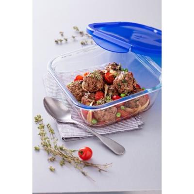 Boîte carrée avec couvercle Pyrex 16 cm - 800 ml - Cook & Go - Verre borosilicate
