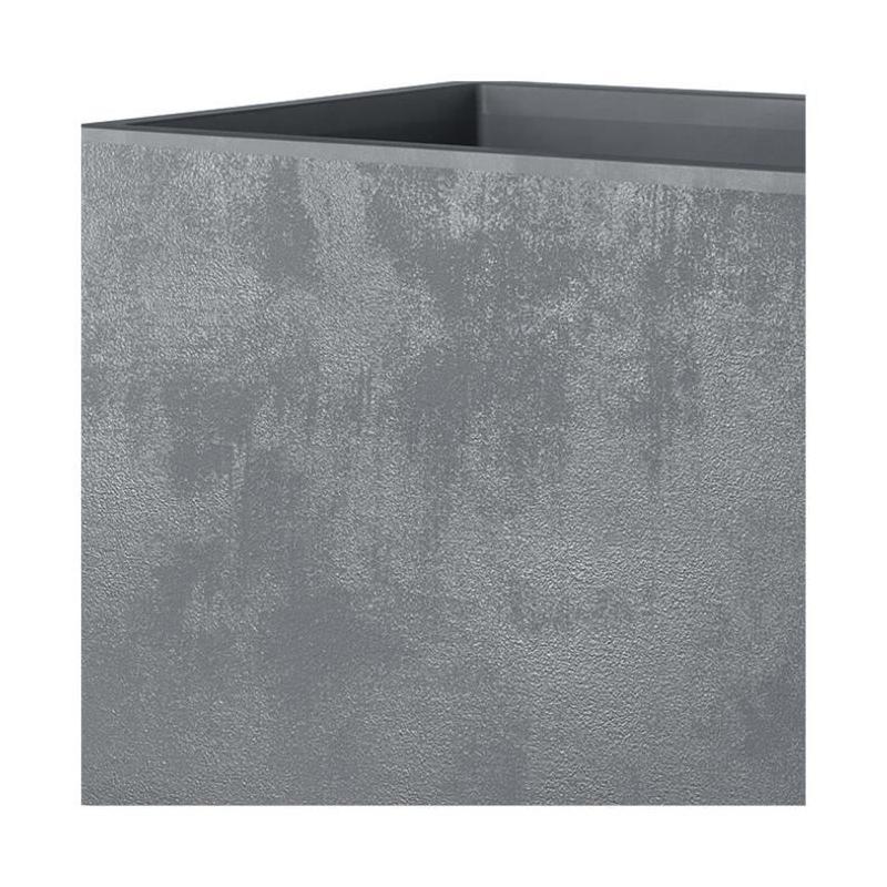 Pot de fleur Cube DEROMA Millennium R Ashgrey 25 cm - Réservoir d'eau