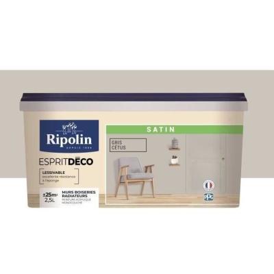 Peinture Ripolin Couleur Satin Ultra Couvrante - Gris Cetus
