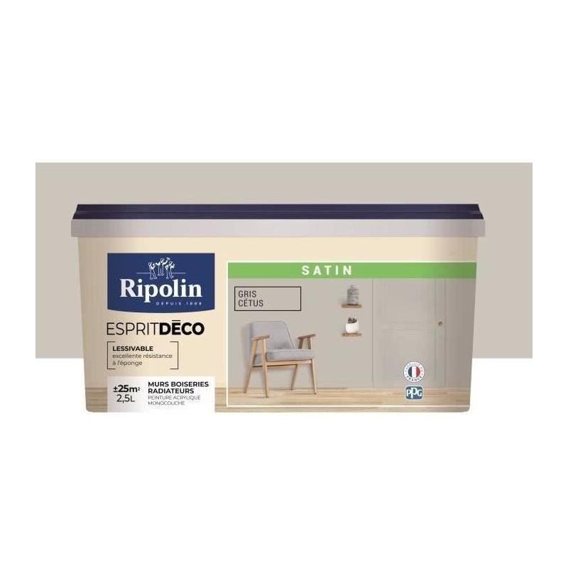 Peinture Ripolin Couleur Satin Ultra Couvrante - Gris Cetus