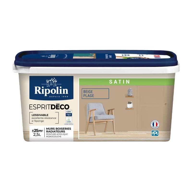 Peinture satinée plage 2,5 L - Esprit déco RIPOLIN