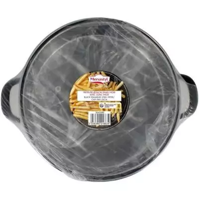 Friteuse MENASTYL 26 cm Noir - Acier émaillé - Avec couvercle et panier Friteuse MENASTYL 26 cm Noir - Acier émaillé - Avec couvercle et panier