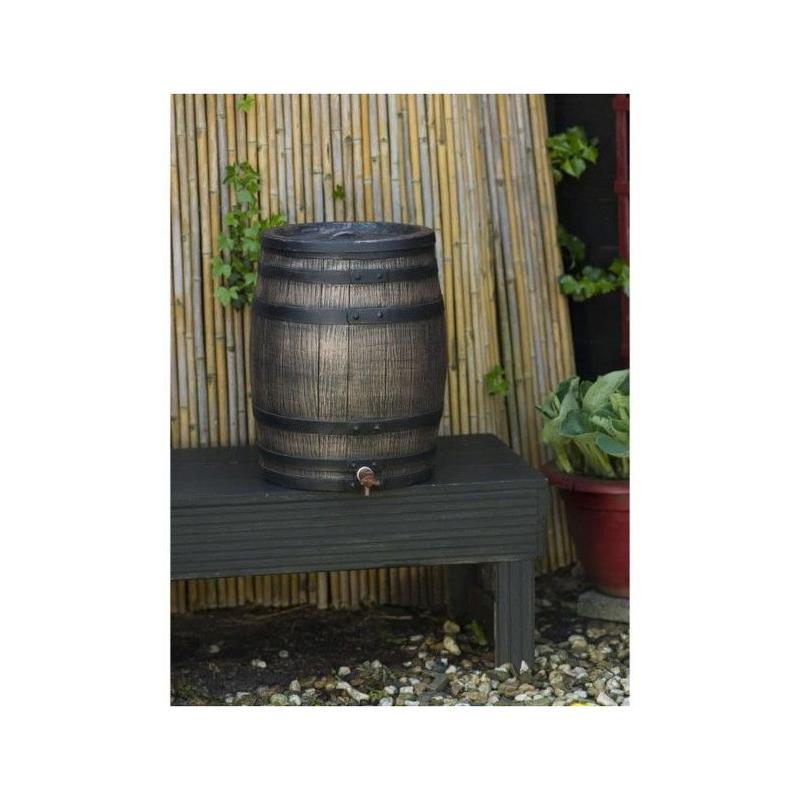 Récupérateur d'eau - Baril de pluie NATURE en aspect bois - 120L