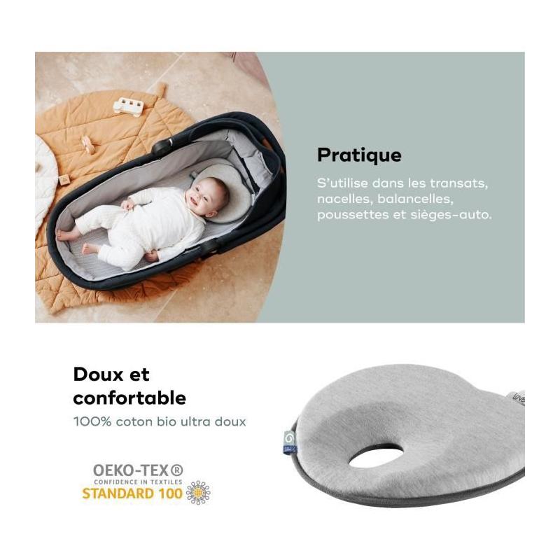 Support de tête bébé Lovenest Original: douceur certifiée bio pour des nuits paisibles