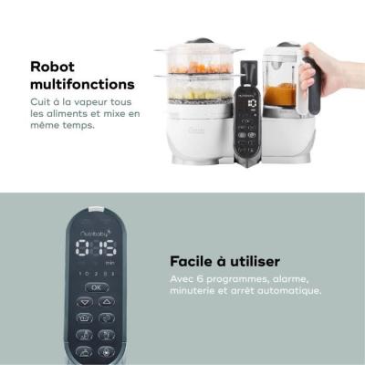 Babymoov Pack Nutribaby(+) Blanc & 3 Babybols 180mL + 2 cuillères - Prêt pour la diversification