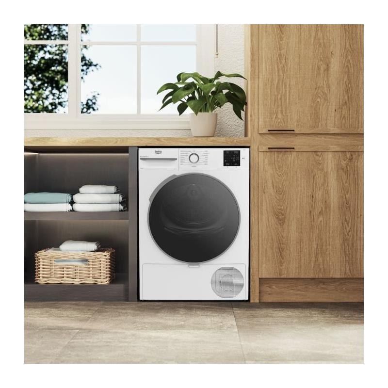 Sèche-linge pompe à chaleur BEKO B300 - 12 kg - L60cm - Blanc