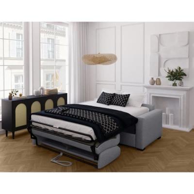 Canapé convertible express MARIUS - Gris clair - 190 x 100 x 87 cm