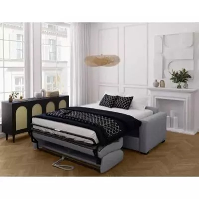 Canapé convertible express MARIUS - Gris clair - 190 x 100 x 87 cm Canapé convertible express MARIUS - Gris clair - 190 x 100 x 87 cm