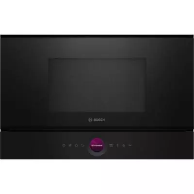 Bosch Serie 8 BFL7221B1 micro-onde Noir Micro-onde simple Intégré 21 L 900 W Bosch Serie 8 BFL7221B1 micro-onde Noir Micro-onde simple Intégré 21 L 900 W