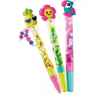 Clementoni - Mini atelier Stylos Tropical - 3 stylos à créer Clementoni - Mini atelier Stylos Tropical - 3 stylos à créer