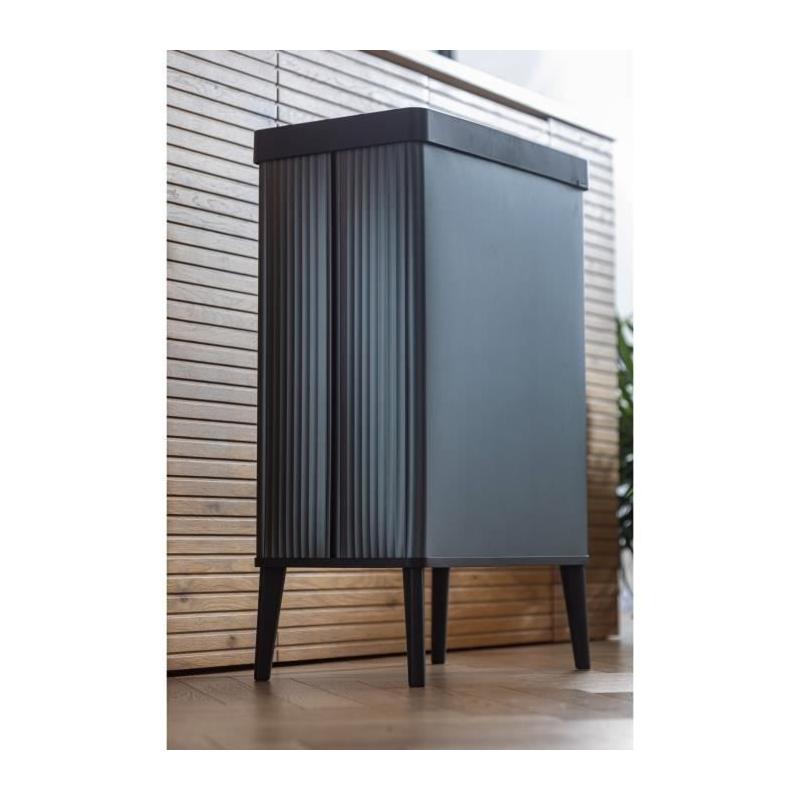 Poubelle sur pieds VERTO CURVER 54 L Gris perle