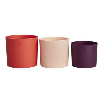 Pot de fleur Elho Lex Pott - Set 14 - Rouge Rose Violet - L 14 x B 13.8 x H 12 cm - Intérieur - 100% recyclé