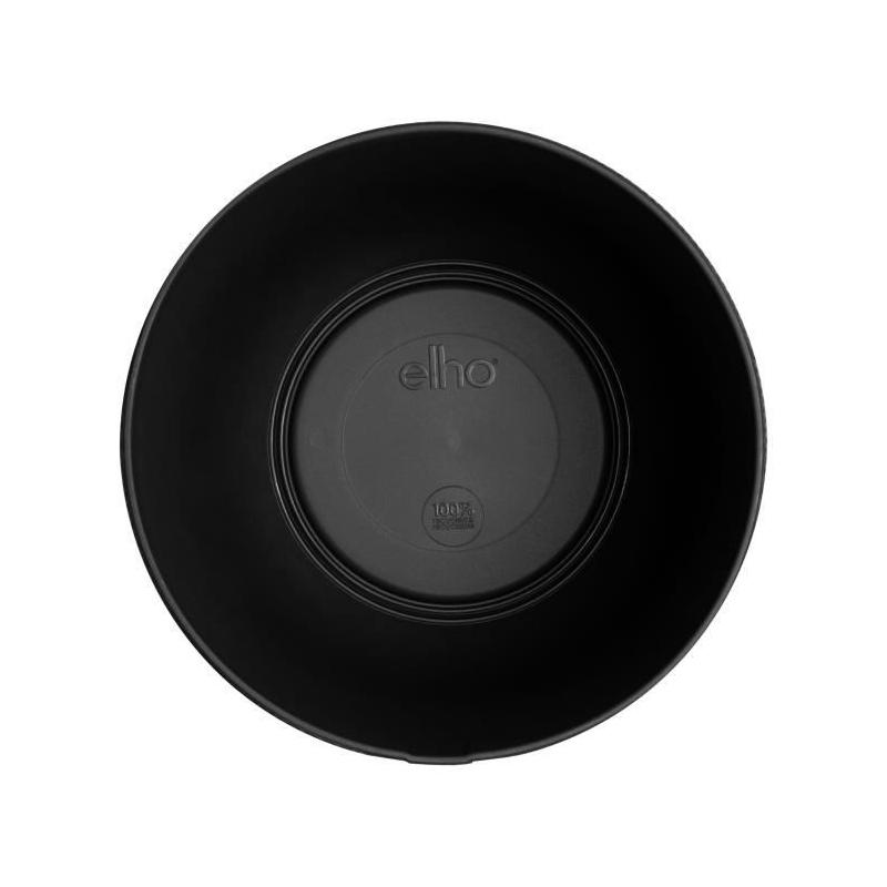 Pot de fleur Elho Jazz Rond Noir - Ø 26 x H 24 cm - Intérieur recyclé
