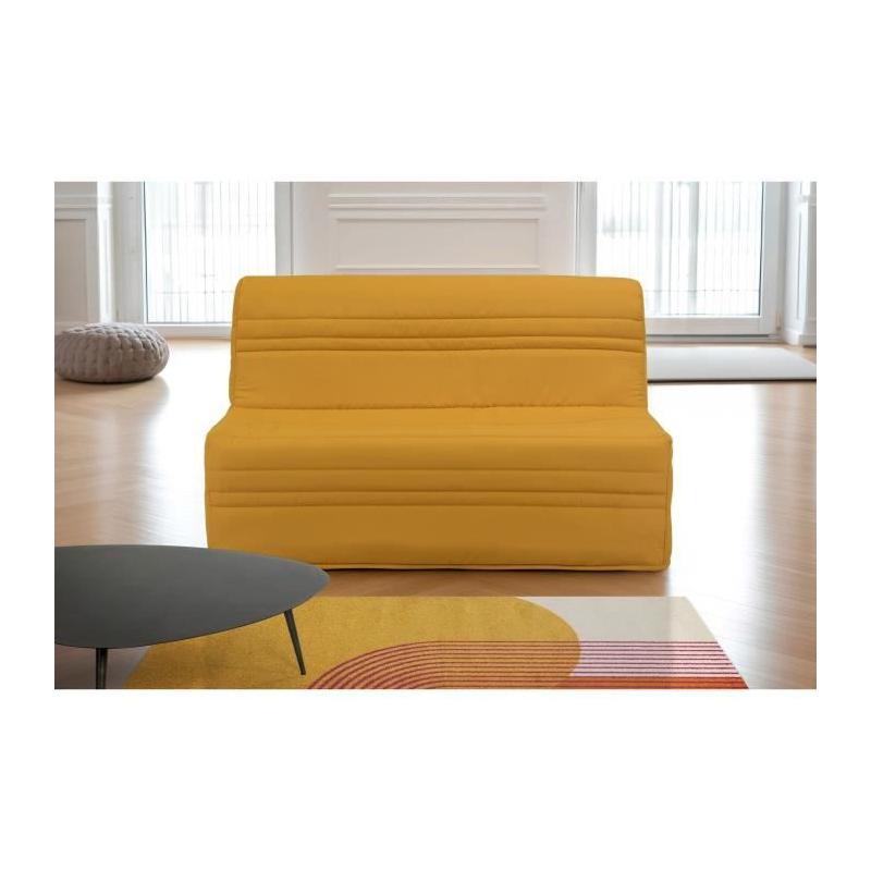 Banquette BZ Joe: 3 places tissu jaune ocre