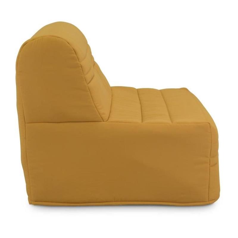 Banquette BZ Joe: 3 places tissu jaune ocre