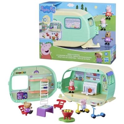 Figurines Peppa Pig: La caravane de Peppa avec personnages et accessoires