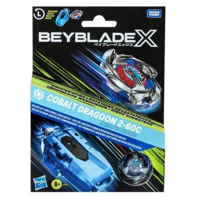 Pack Beyblade X Cobalt Dragoon 2-60C : toupie deluxe à rotation gauche