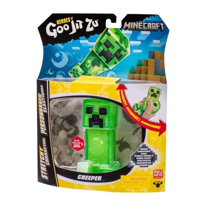 Figurine extensible GOO JIT ZU Minecraft Creeper 11 cm - Texture élastique
