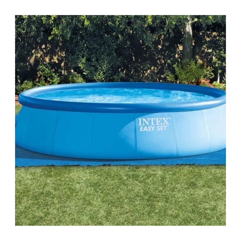 Tapis de sol piscine autoportante INTEX 472x472 cm - 0,13 mm - Bleu