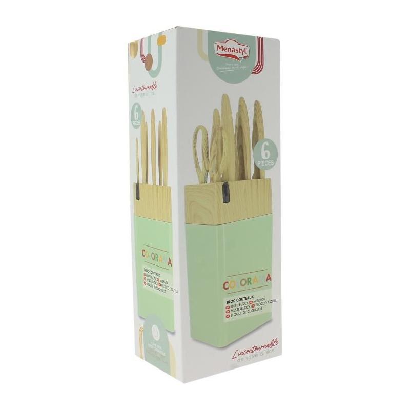 Ensemble de couteaux MENASTYL 6 pièces - Lame céramique - Design céladon