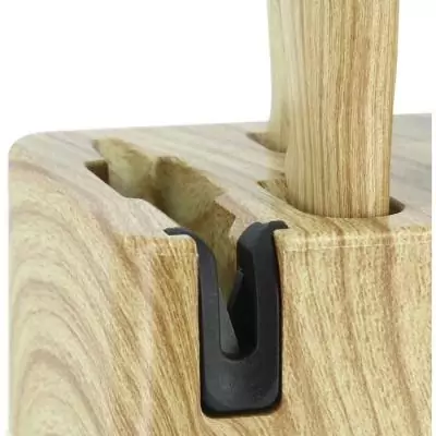 Bloc de couteaux 6 pièces MENASTYL - lame céramique - Safran Bloc de couteaux 6 pièces MENASTYL - lame céramique - Safran