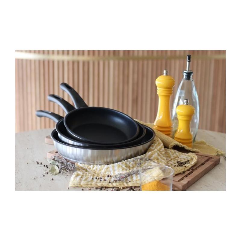 Poele MENASTYL 24 cm Inox - Tous feux dont induction