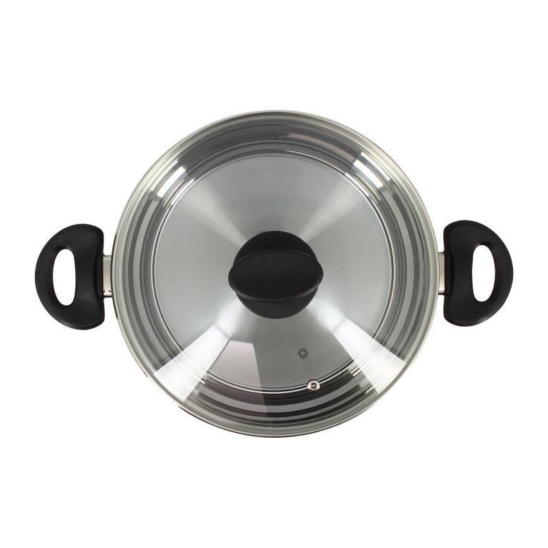Faitout MENASTYL en acier inoxydable 24 cm pour tous feux dont induction