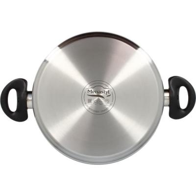 Faitout MENASTYL en acier inoxydable 24 cm pour tous feux dont induction