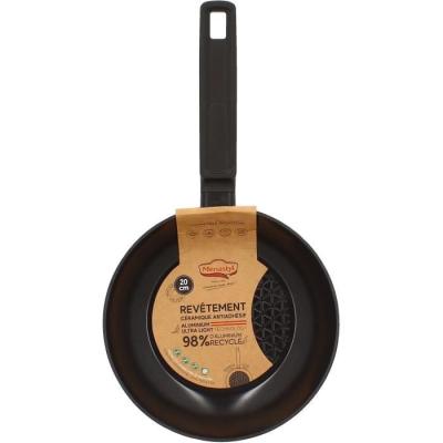 Poêle MENASTYL en aluminium forgé 20 cm noir - Induction