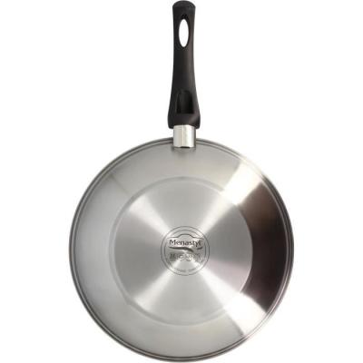 Wok MENASTYL 28 cm en acier inoxydable - Compatible induction