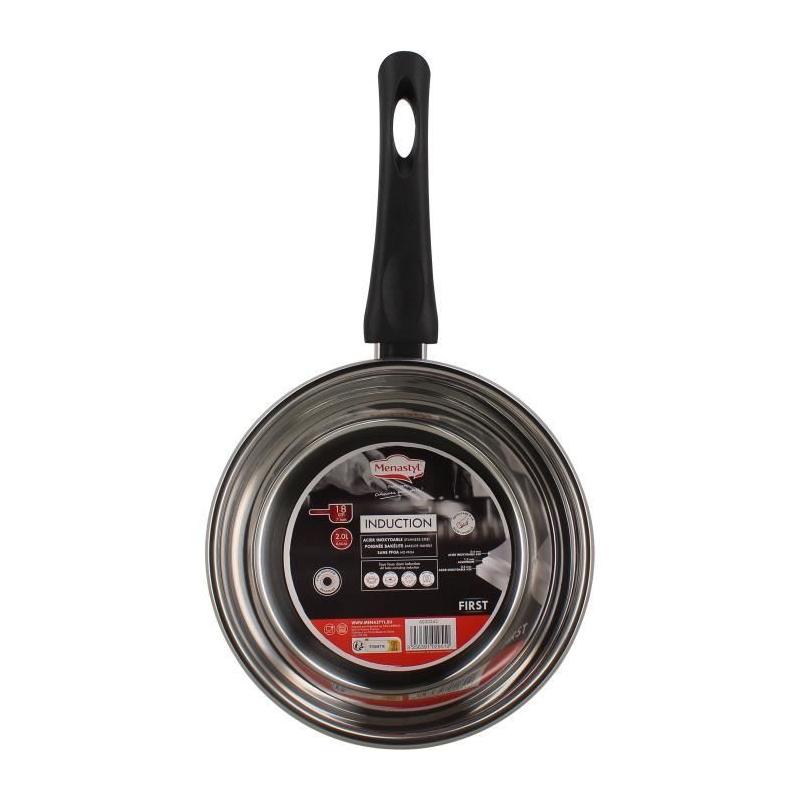 Casserole MENASTYL 6020242 - Acier inoxydable 18 cm - Tous feux dont induction