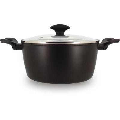 Faitout MENASTYL 24 cm Noir - Aluminium forgé - Induction
