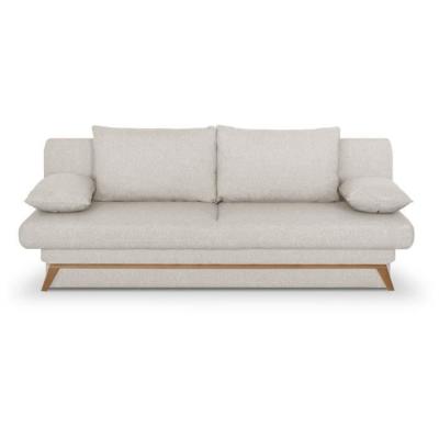 Banquette convertible 3 places beige avec coffre de rangement