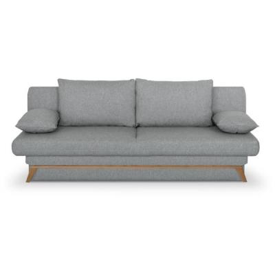 Banquette convertible 3 places NAOTO gris clair - Coffre de rangement