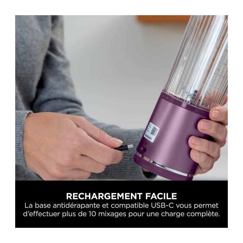 Blender portable Ninja Blast - Autonomie 2h - Sans BPA - Violet