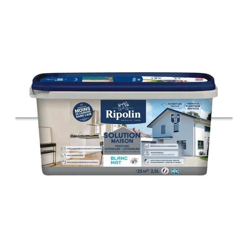 Peinture mat Solution maison blanc - RIPOLIN - 2,5 L
