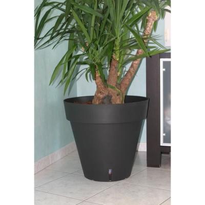 Bac à fleurs rond RIVIERA LOFT - Diamètre 30 cm - Gris
