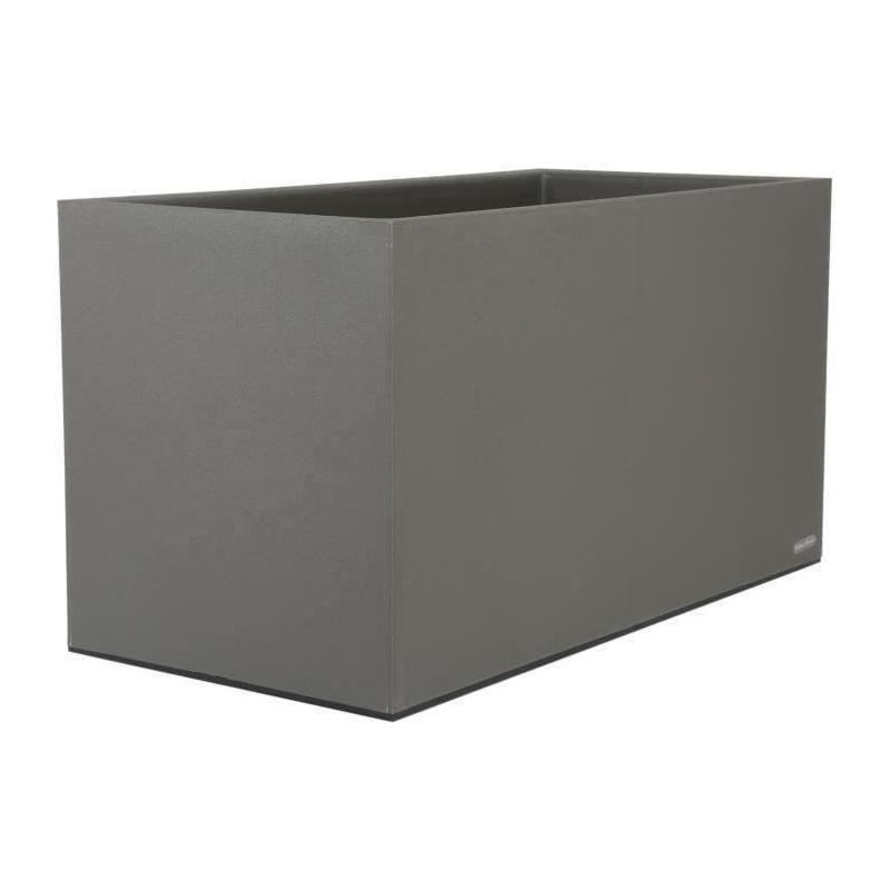Bac à fleurs GRANIT - 60x30 cm - Gris pour un jardin moderne