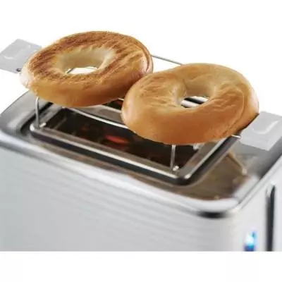Grille-Pain RUSSELL HOBBS Inspire Blanc - 1050W - Fentes extra larges Grille-Pain RUSSELL HOBBS Inspire Blanc - 1050W - Fentes extra larges