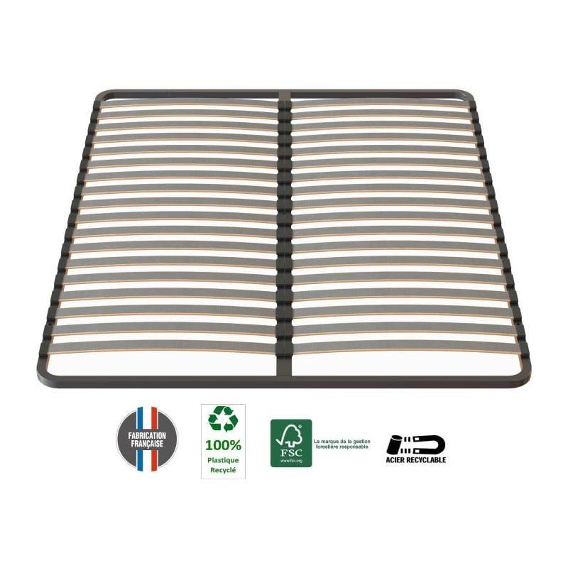 Sommier 160x200 Anthracite - Confort optimal