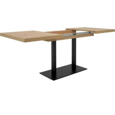 Table à manger extensible ORLANDO - Chêne artisan / noir