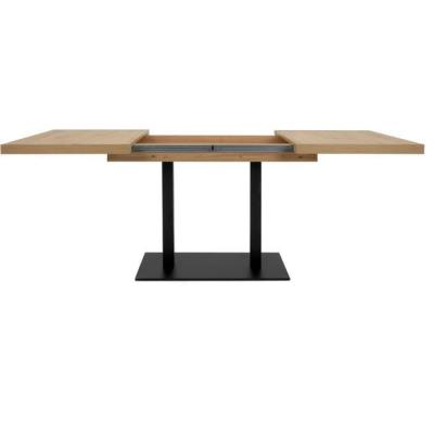 Table à manger extensible ORLANDO - Chêne artisan / noir
