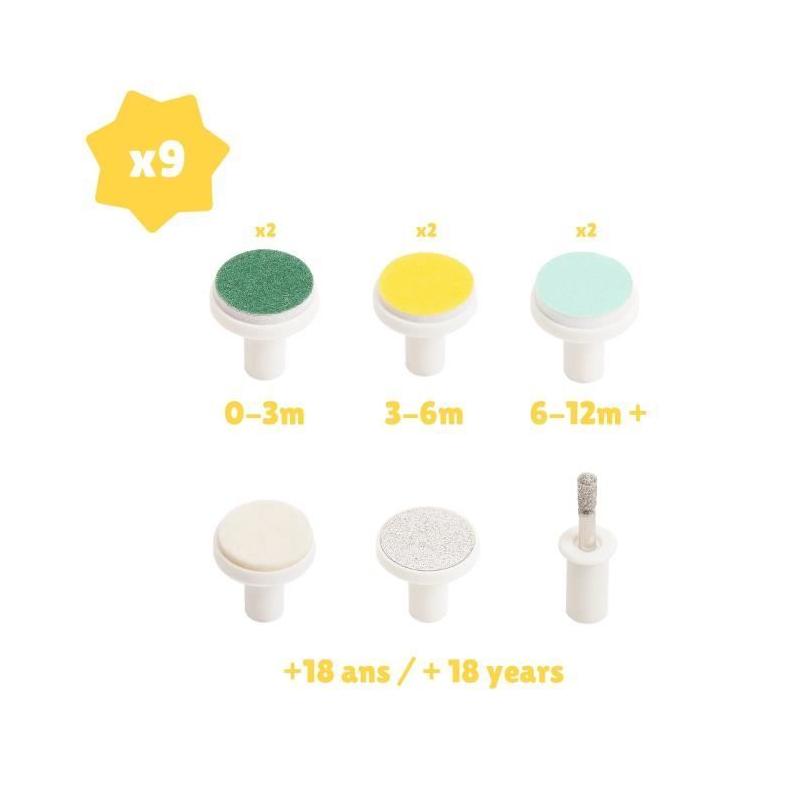 Kit manucure électrique Badabulle avec 6 embouts interchangeables